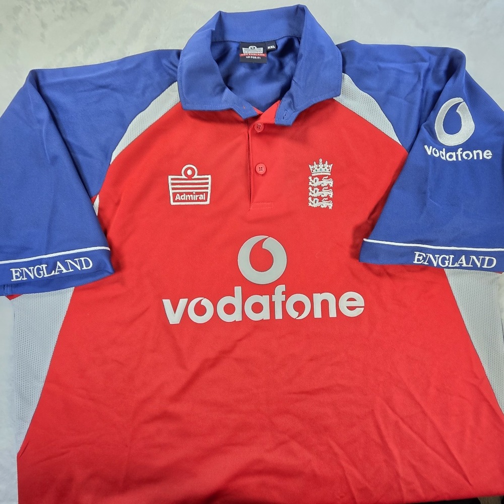 England Cricket National Team 2004 World Cup Jersey Shirt Admiral Mens‎ Size XXL